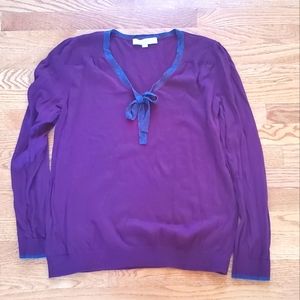 Burgundy & Grey tie sweater